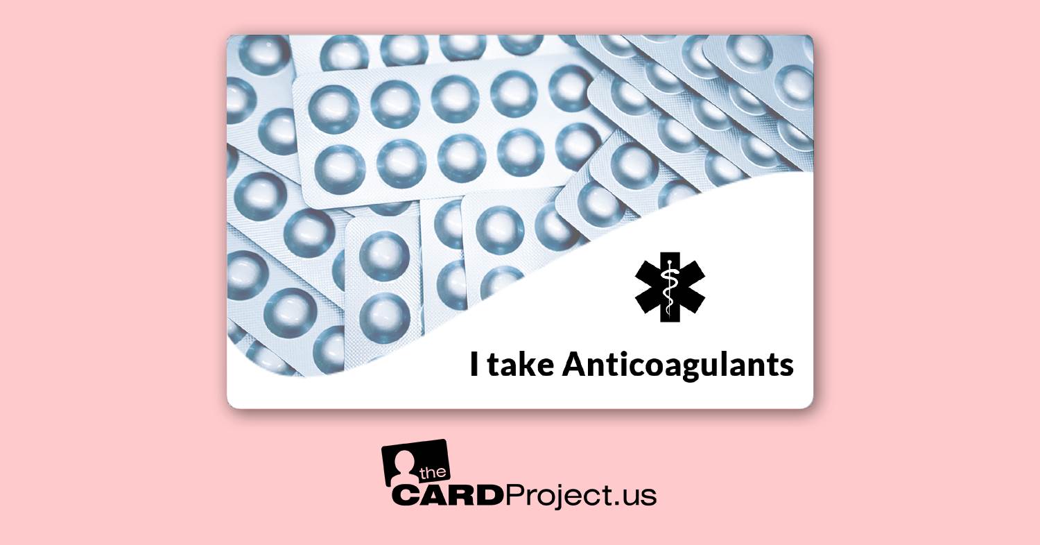 Anticoagulant Medical Cards by The Card Project US