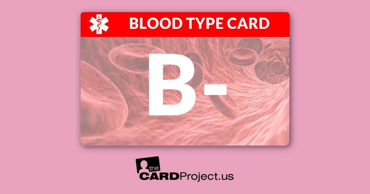 Blood Type B Negative Cards