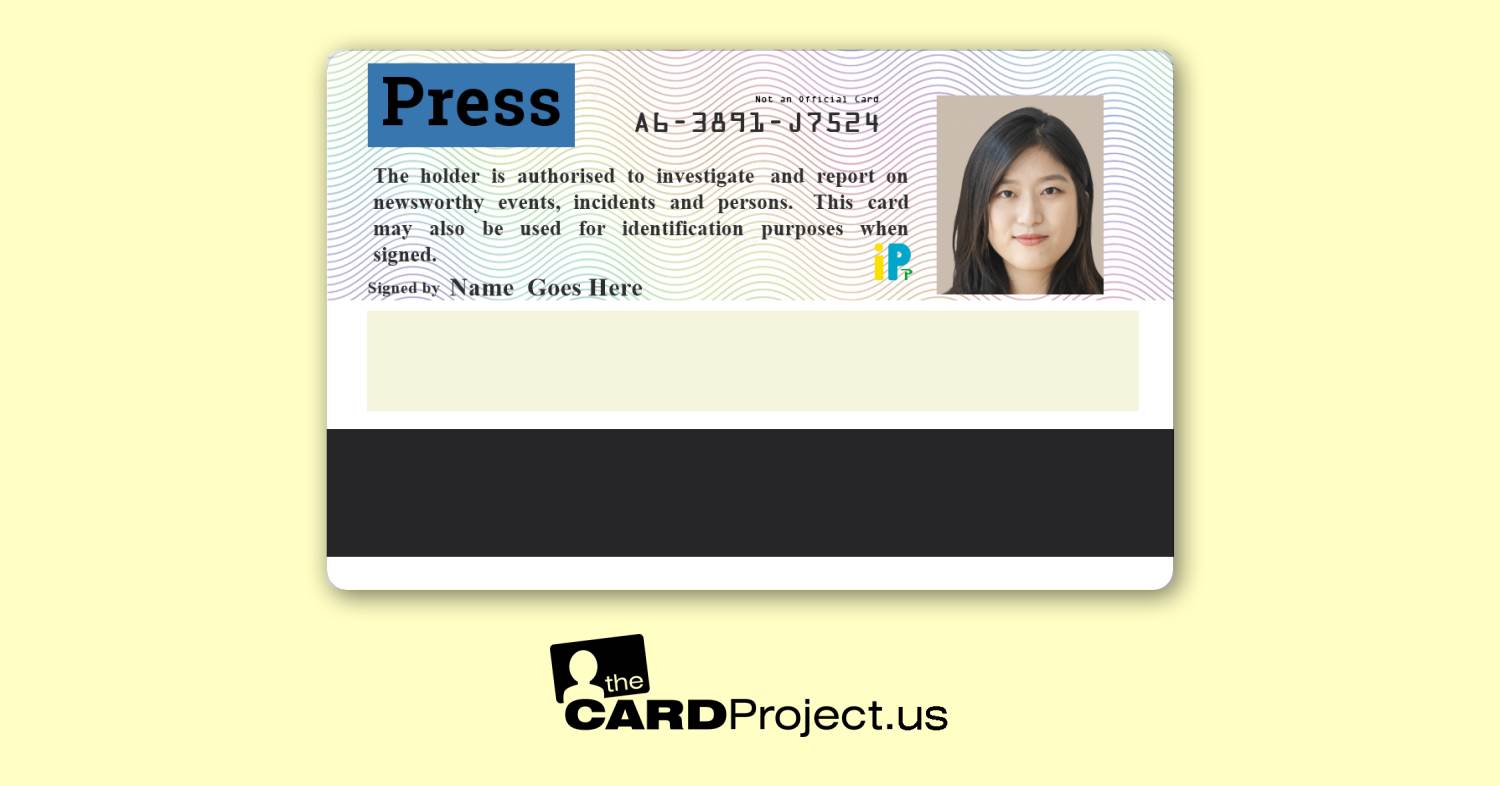 International Press ID Card (REAR)