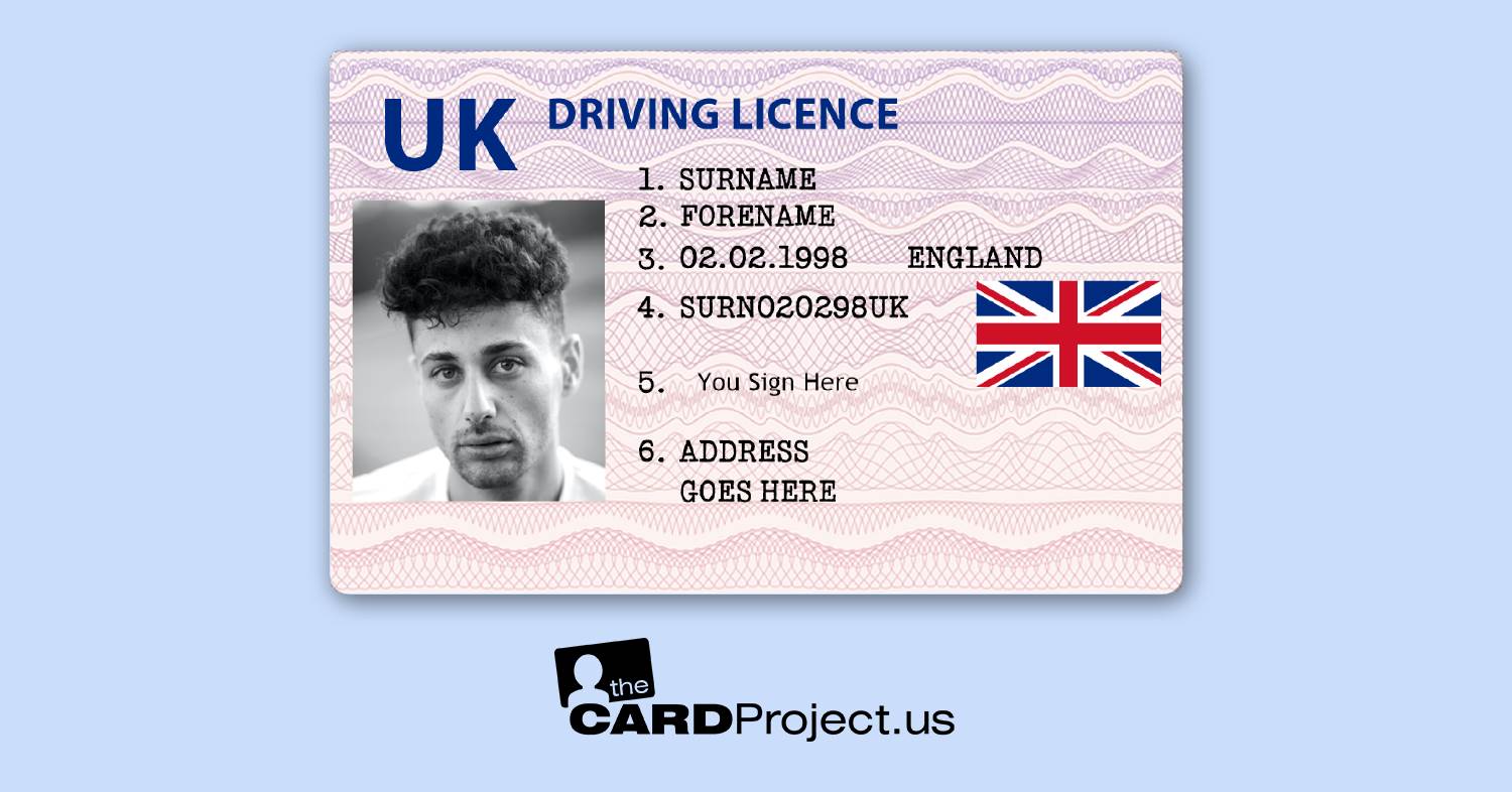 UK Driving License (FRONT)