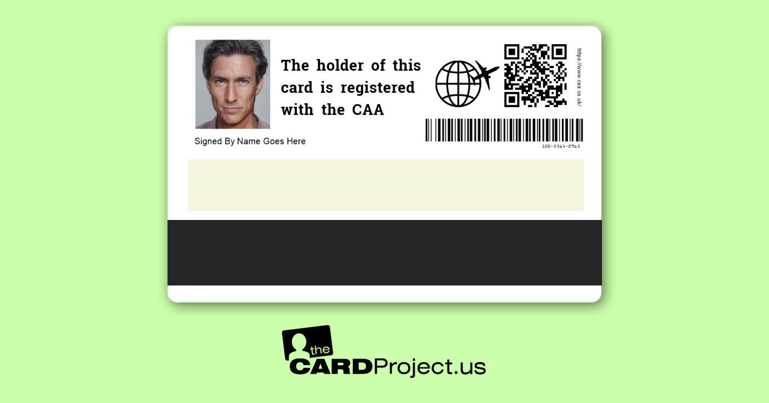 UK Drone ID Card (REAR)