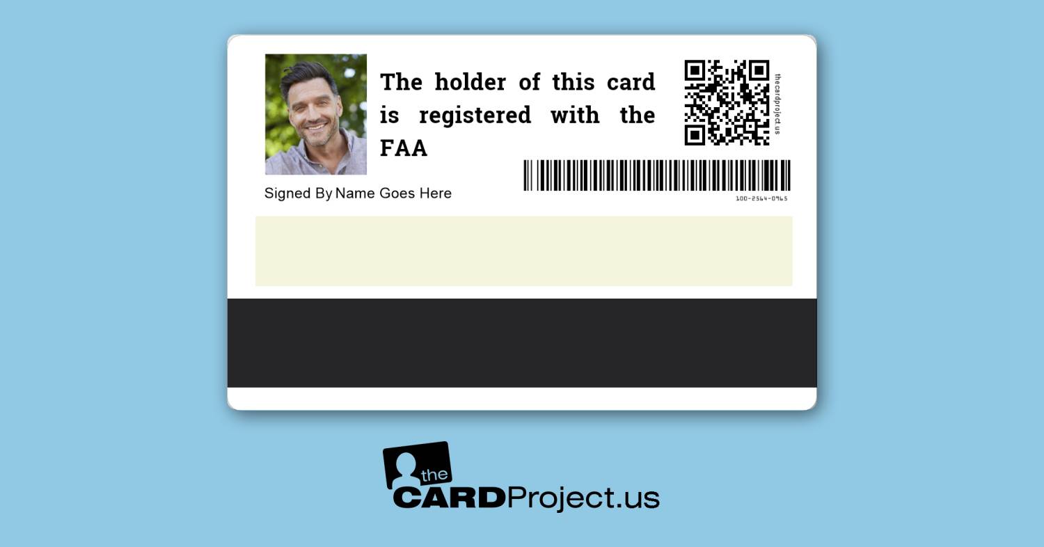 US Drone Pilot ID Card (REAR)