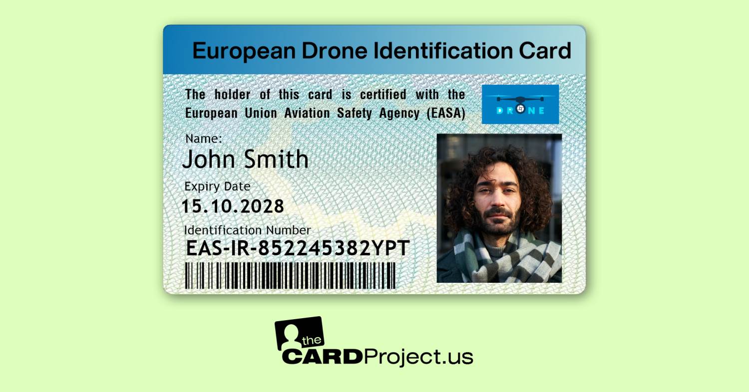 European Drone Pilot License Card (FRONT)