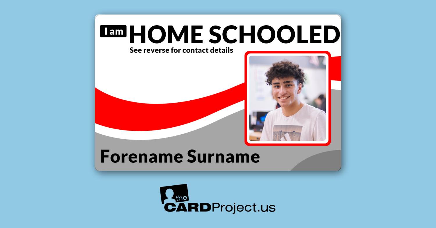 Home Schooled Red ID Card (FRONT)