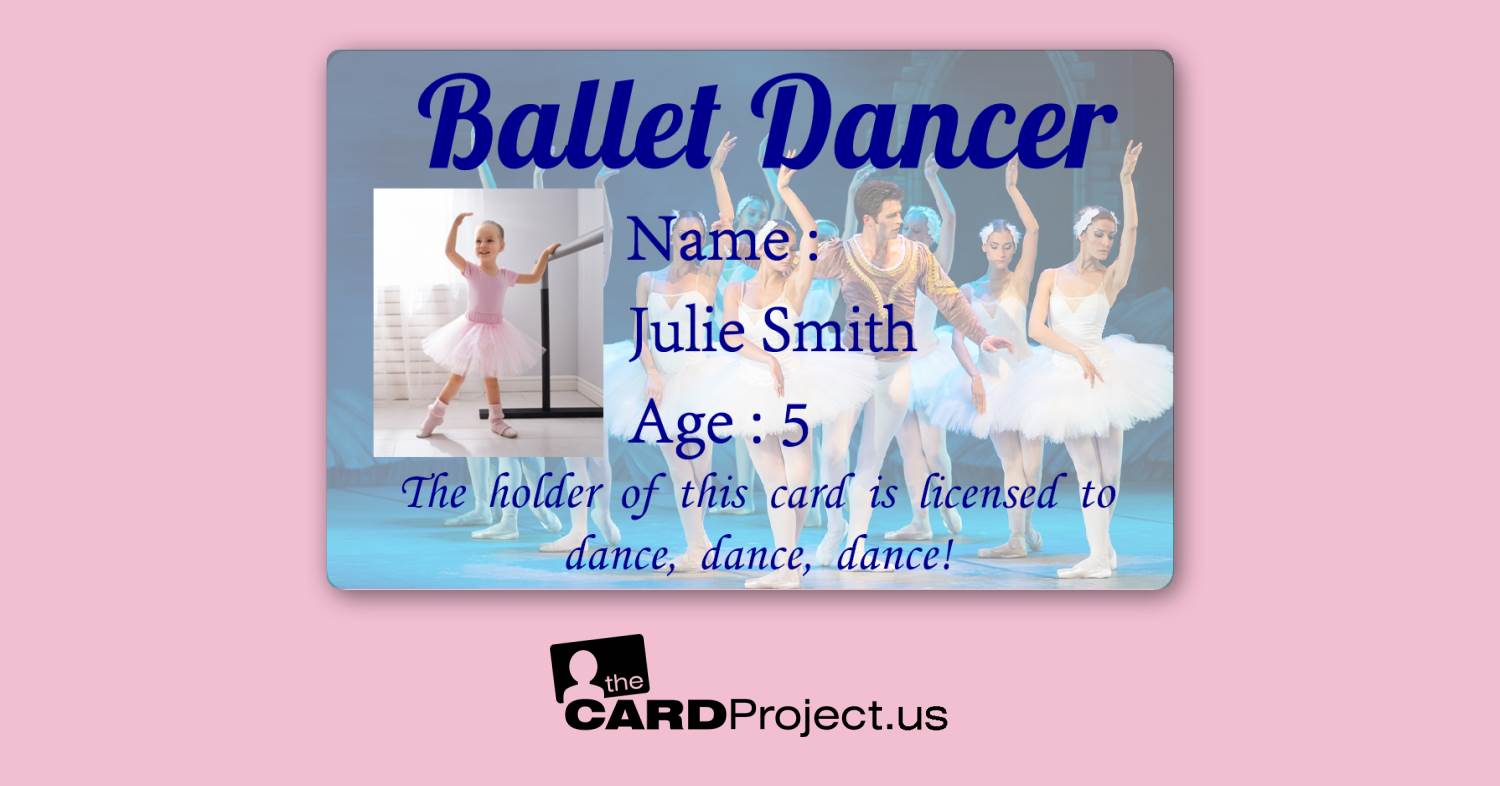 Ballet Dancer ID Card