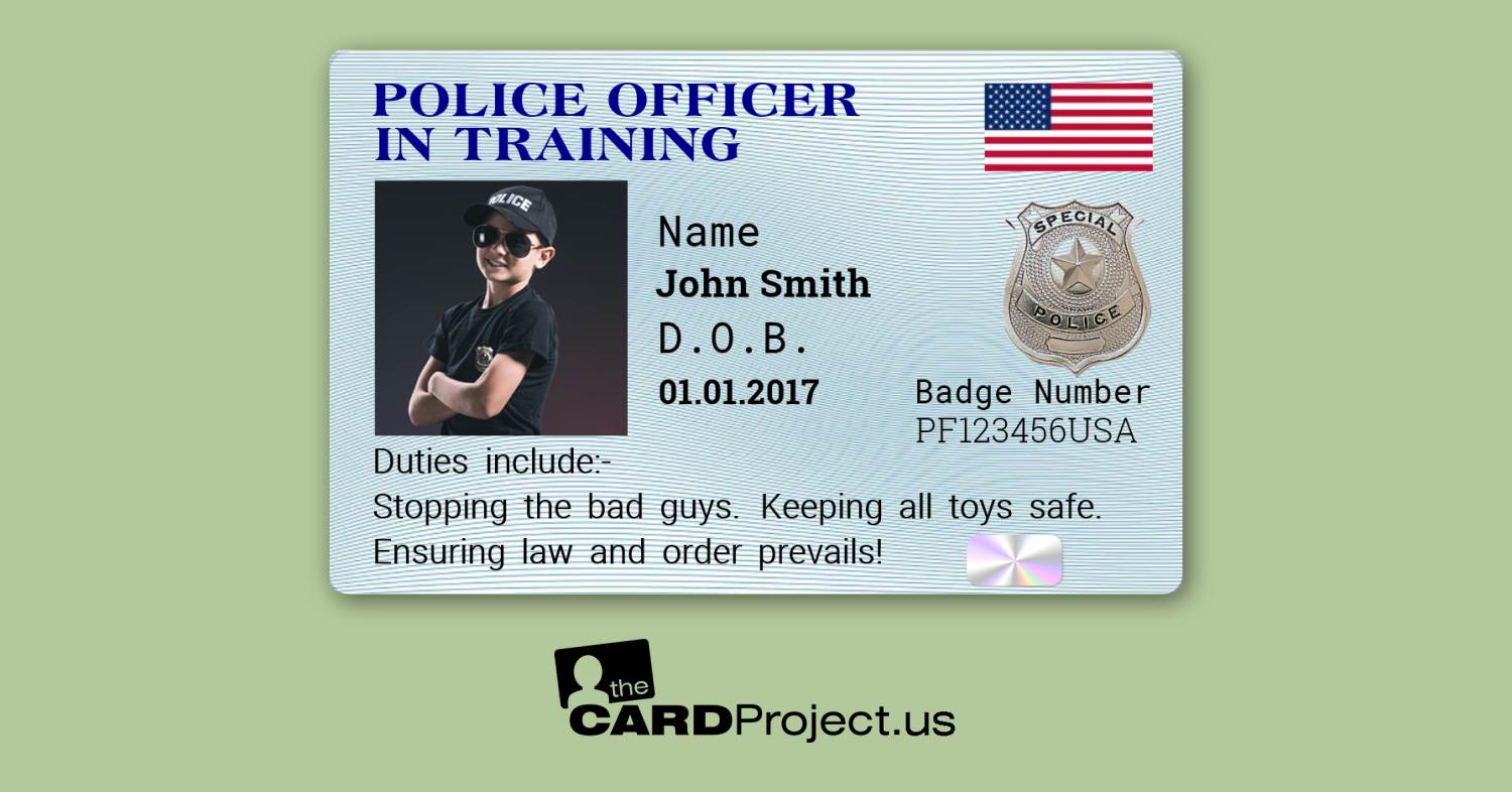 Police Officer In Training ID Card