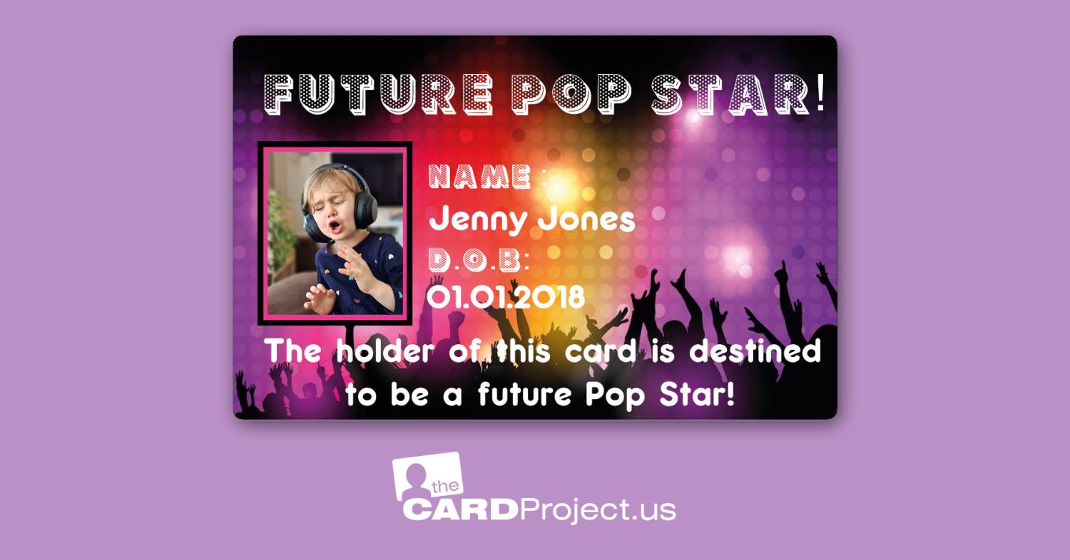 Pop Star ID Card