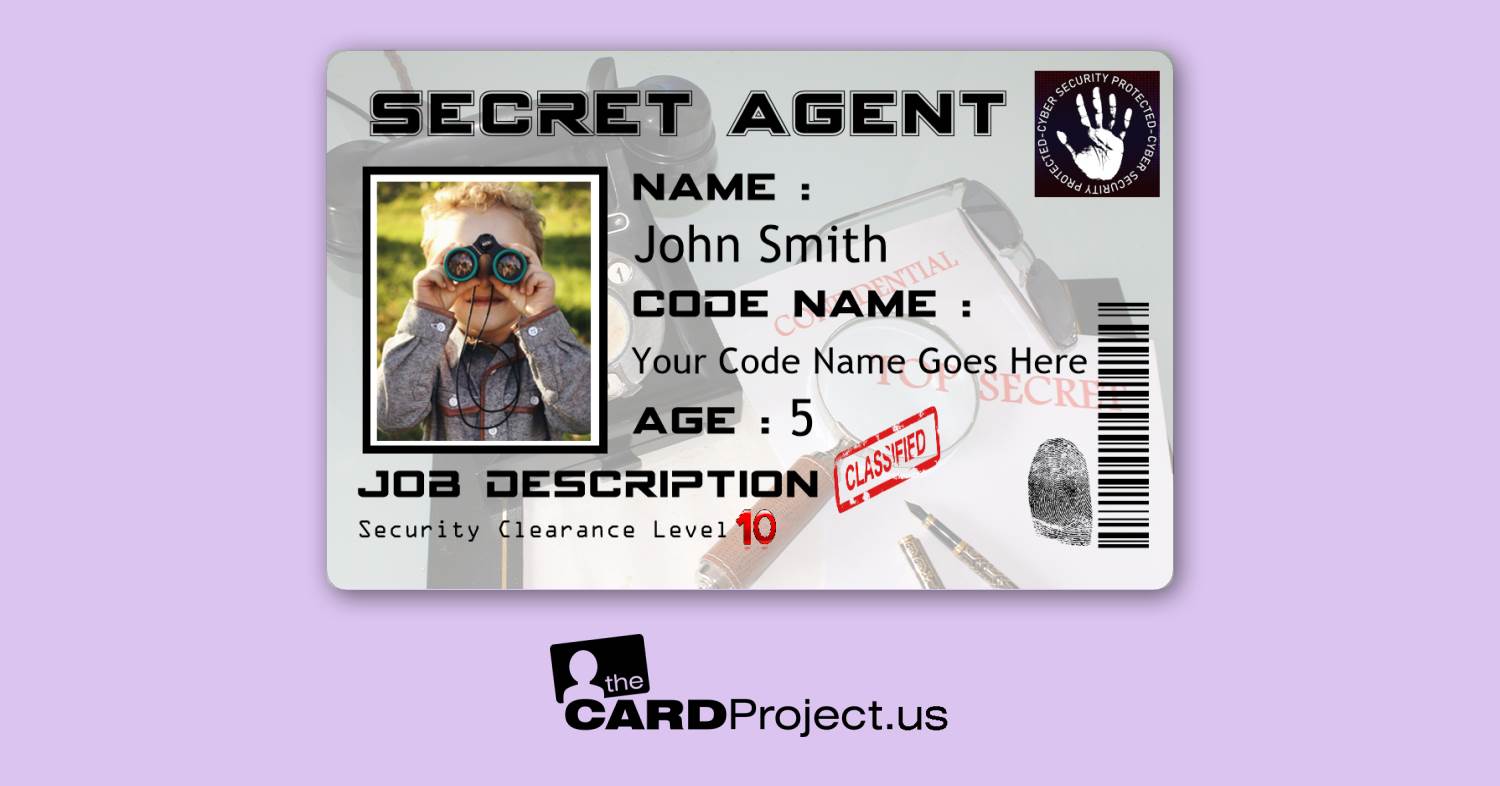 Secret Agent ID Card