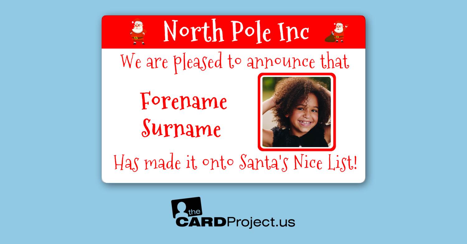 Santa's Nice List ID Card