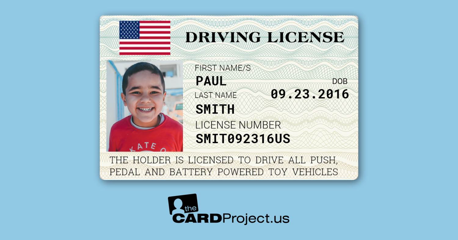 US Driving License For Kids