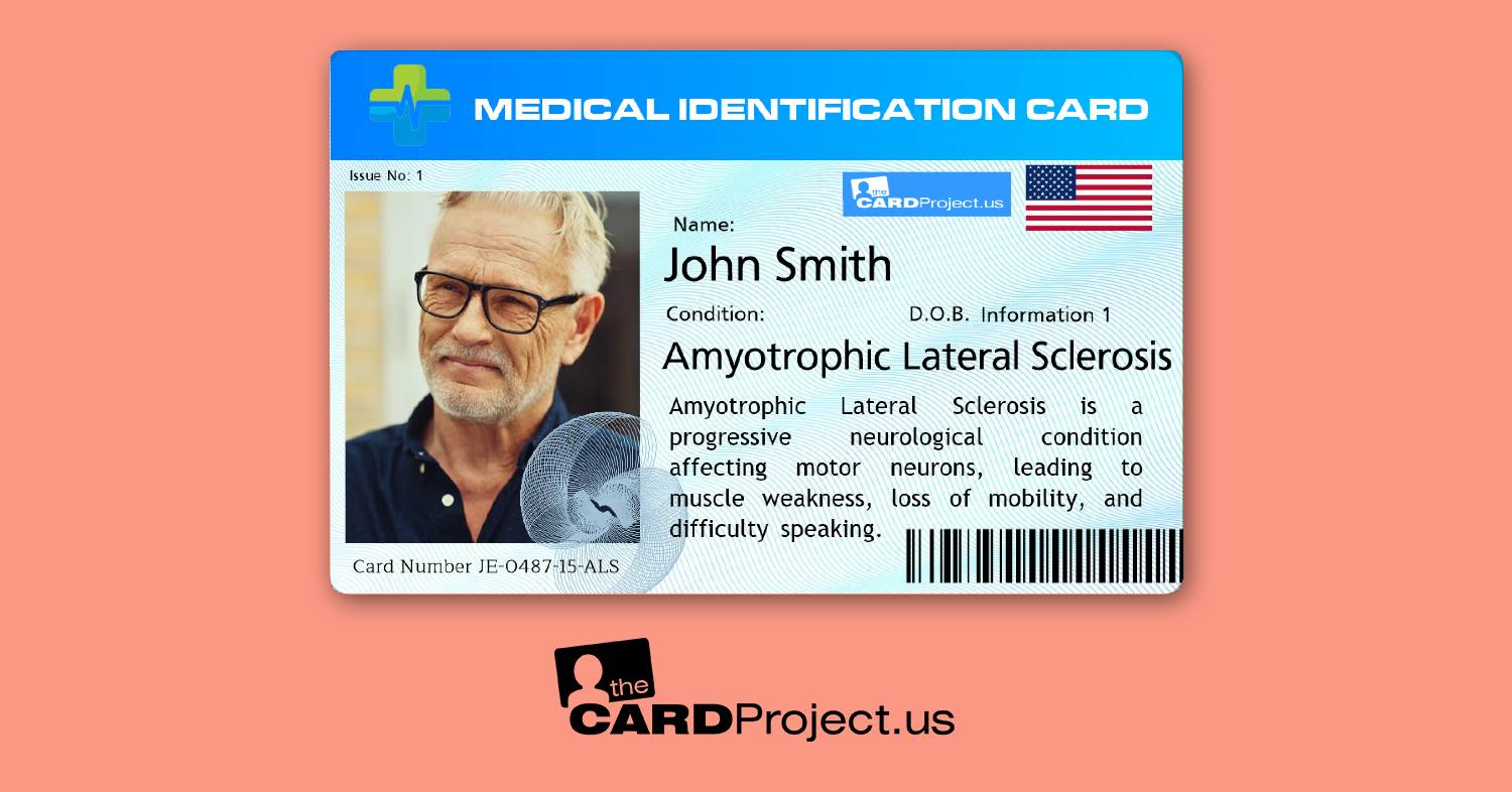 Amyotrophic Lateral Sclerosis Premium Medical Id Card (FRONT)