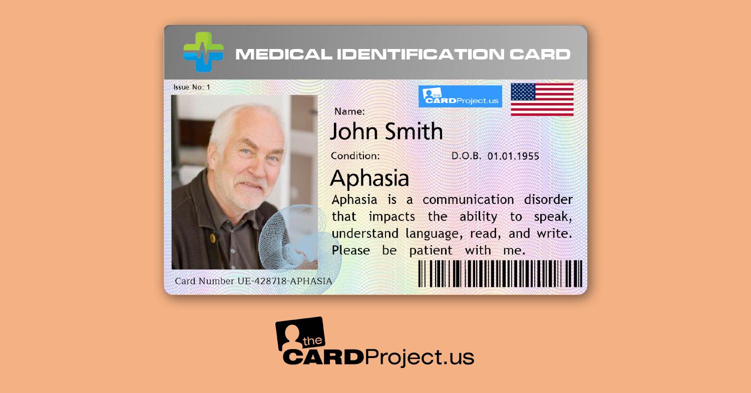 Aphasia Medical Cards by The Card Project US