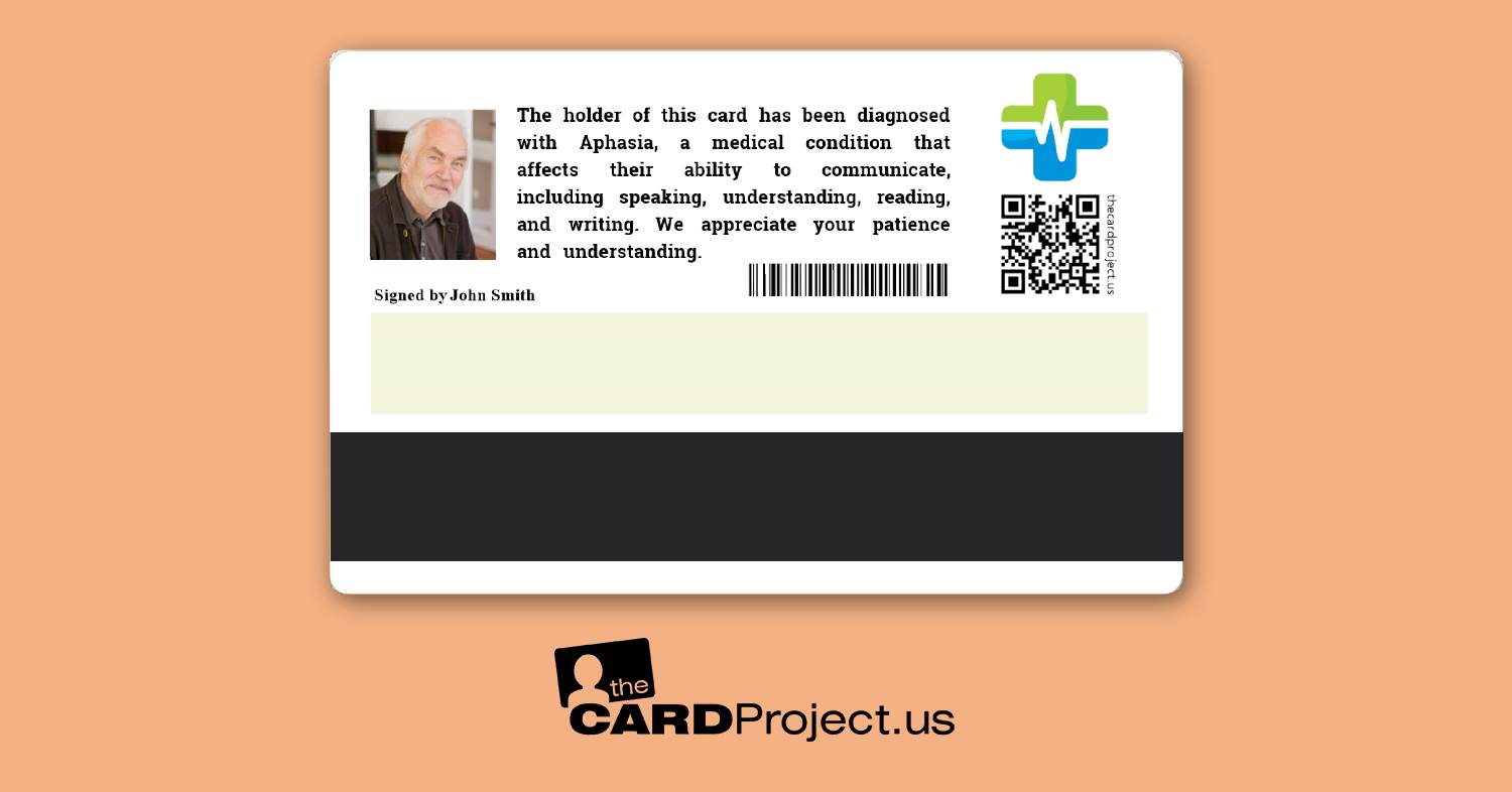 Aphasia Medical Cards by The Card Project US