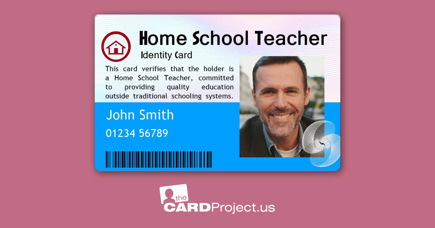 Home School Teacher ID Card (FRONT)