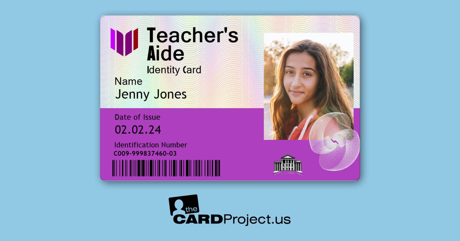 Teacher’s Aide Photo ID Card (FRONT)