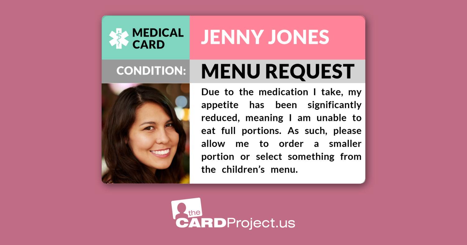 Menu Request Medication Card