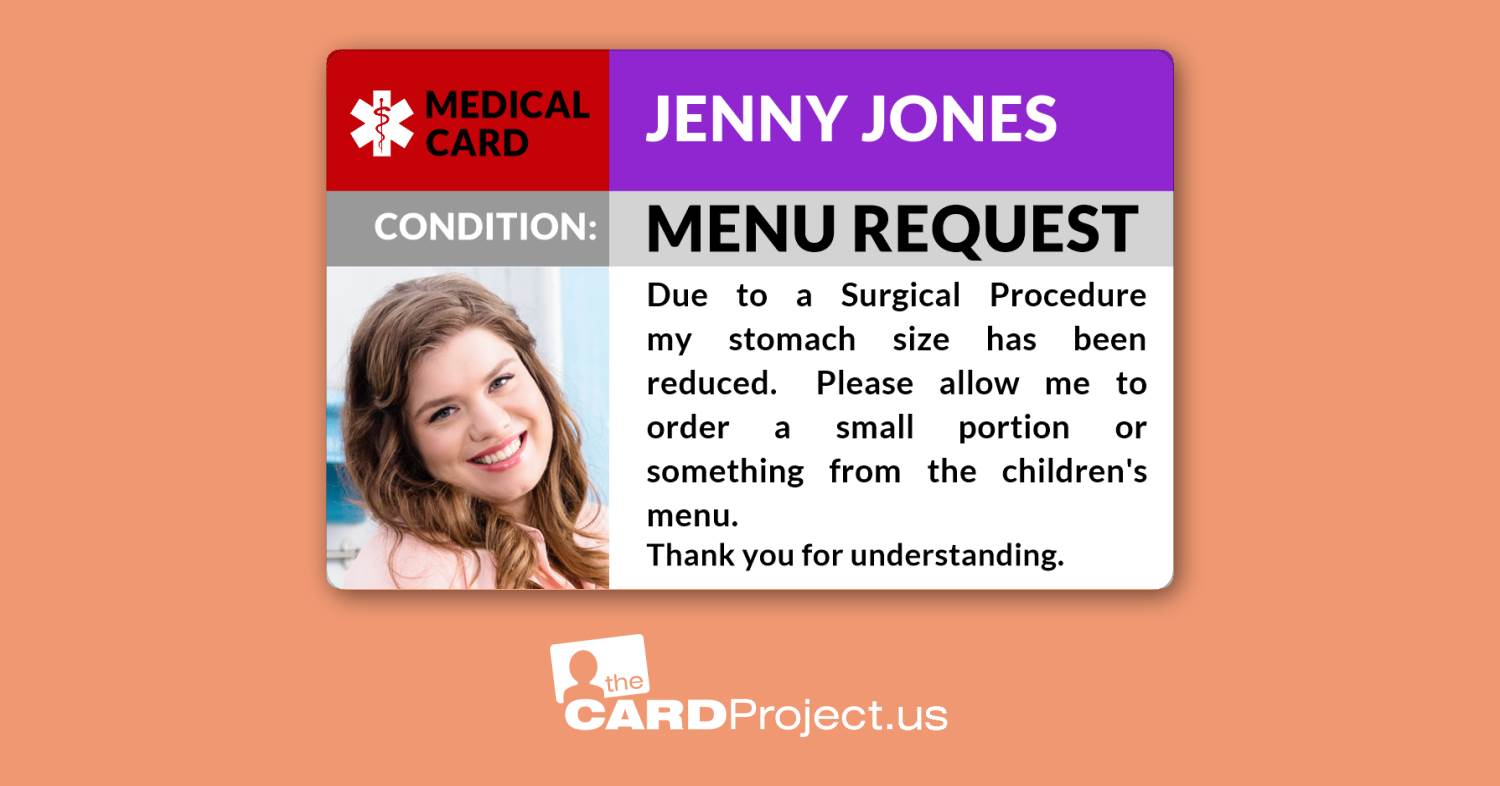 Photo Menu Request Card