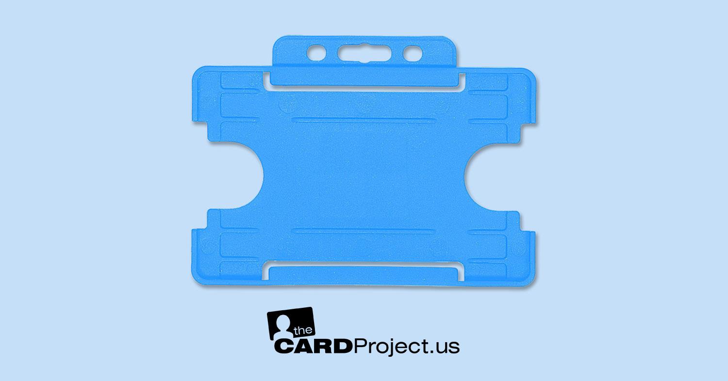 Bright Blue ID Card Holder, Landscape