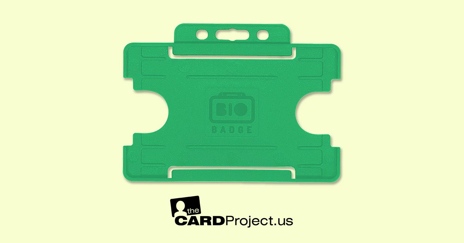 Bright Green ID Card Holder, Landscape 