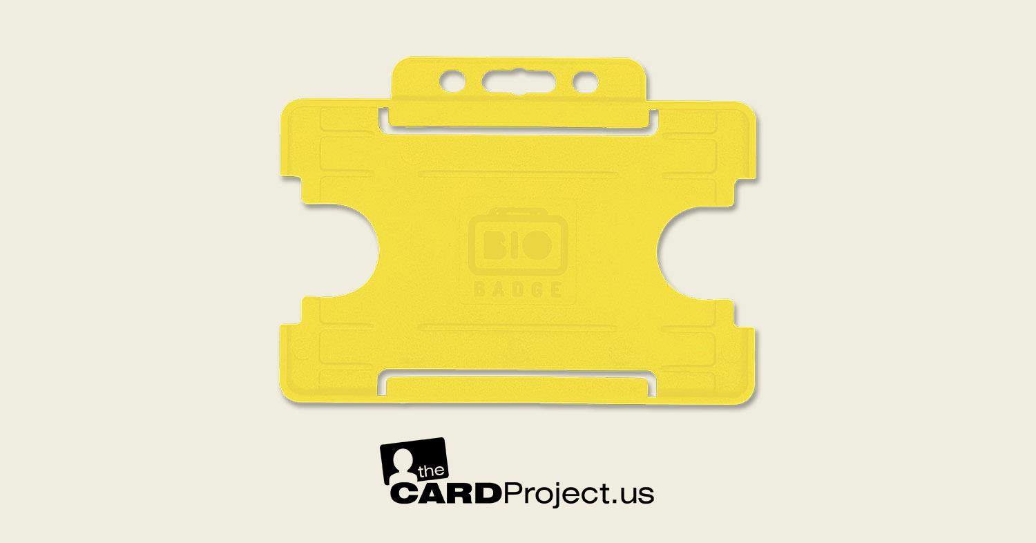 Yellow ID Card Holder, Landscape 