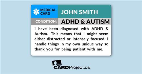 ADHD and Autism Medical ID (FRONT)