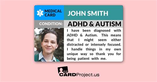 ADHD and Autism Photo ID Card (FRONT)