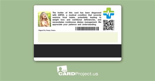 ARFID Premium Medical Card (REAR)