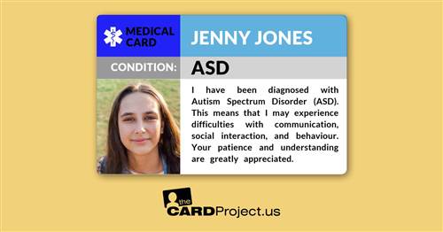 ASD Photo Medical Card (FRONT)