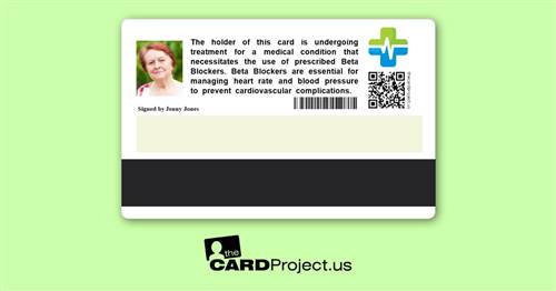 Beta Blockers Premium Medical Card (REAR)