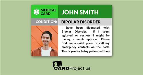 Bipolar Photo Medical Card (FRONT)