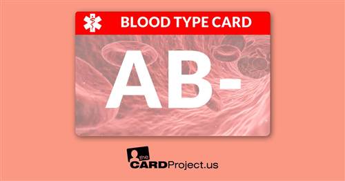 Blood Type AB- Card