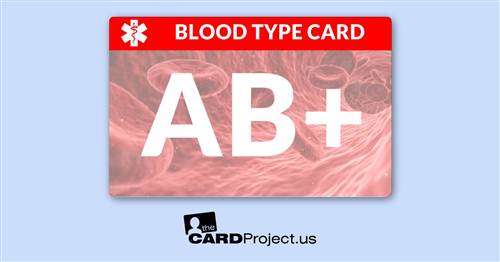 Blood Type AB+ Card