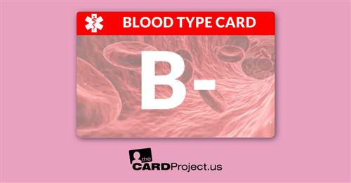 Blood Type B- Card