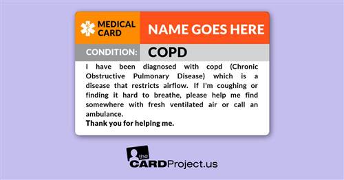 COPD Medical Card (FRONT)