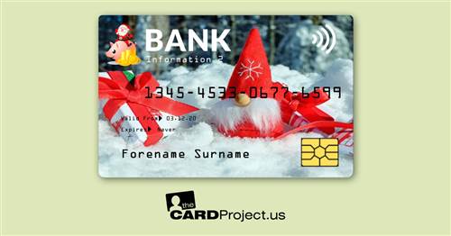 Snow Santa Toy Credit Card