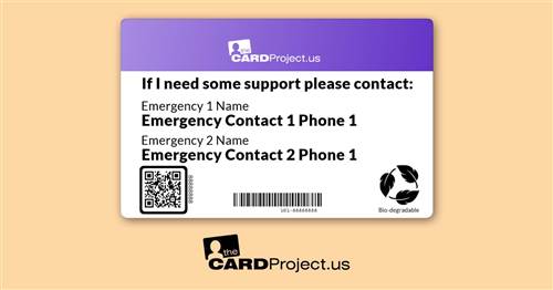 Crohns Disease Photo Medical Card (REAR)