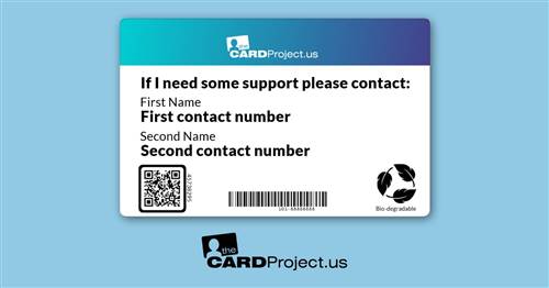 Sign Language Photo Medical Card (REAR)