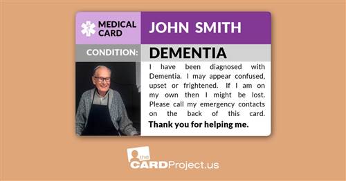 Dementia Photo Medical Card (FRONT)