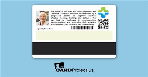 Dementia Premium Medical Card (REAR)