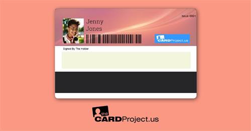 Double Photo ID Card Design 4 (REAR)