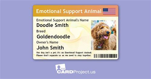 Emotional Support Animal ID Card (FRONT)