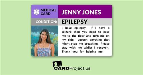 Epilepsy Photo Medical Card (FRONT)