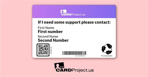 Fibromyalgia Medical ID Card (REAR)