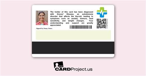 Graves Disease Premium Medical Card (REAR)