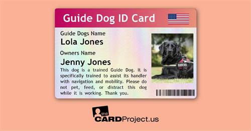 Guide Dog ID Card (FRONT)