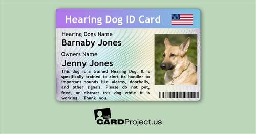 Hearing Dog ID Card (FRONT)