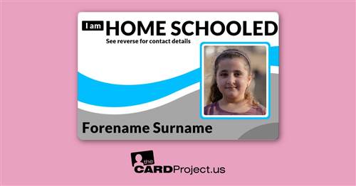 Home Schooled Blue ID Card (FRONT)