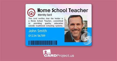 Home School Teacher ID Card (FRONT)