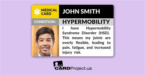 Hypermobility Medical Photo ID (FRONT)