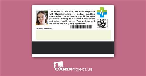 Hyperthyroidism Premium Medical Card (REAR)